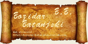 Božidar Batanjski vizit kartica